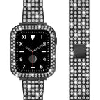 レディース向け Apple Watch ダイヤモンド ブレスレット ブラック