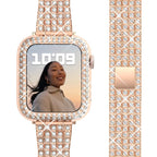 レディース向け Apple Watch ダイヤモンド ブレスレット ローズゴールド