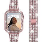 レディース向け Apple Watch ダイヤモンド ブレスレット ピンク