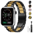 Apple Watch用ブレスレット　ブラック＆ゴールドメタル