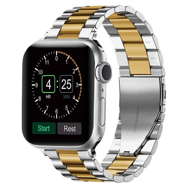 Apple Watch用ブレスレット　シルバー＆ゴールドメタル