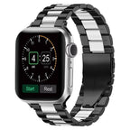 Apple Watch用ブレスレット　ブラック＆シルバーメタル