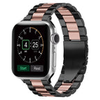 Apple Watch用ブレスレット　ブラック＆ローズゴールドメタル