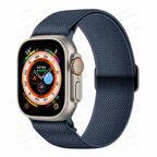 Bracelet Apple Watch en Nylon Tissé bleu marine