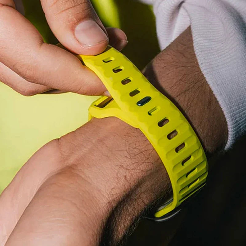 Bracelet Apple Watch en Silicone Chirurgical jaune