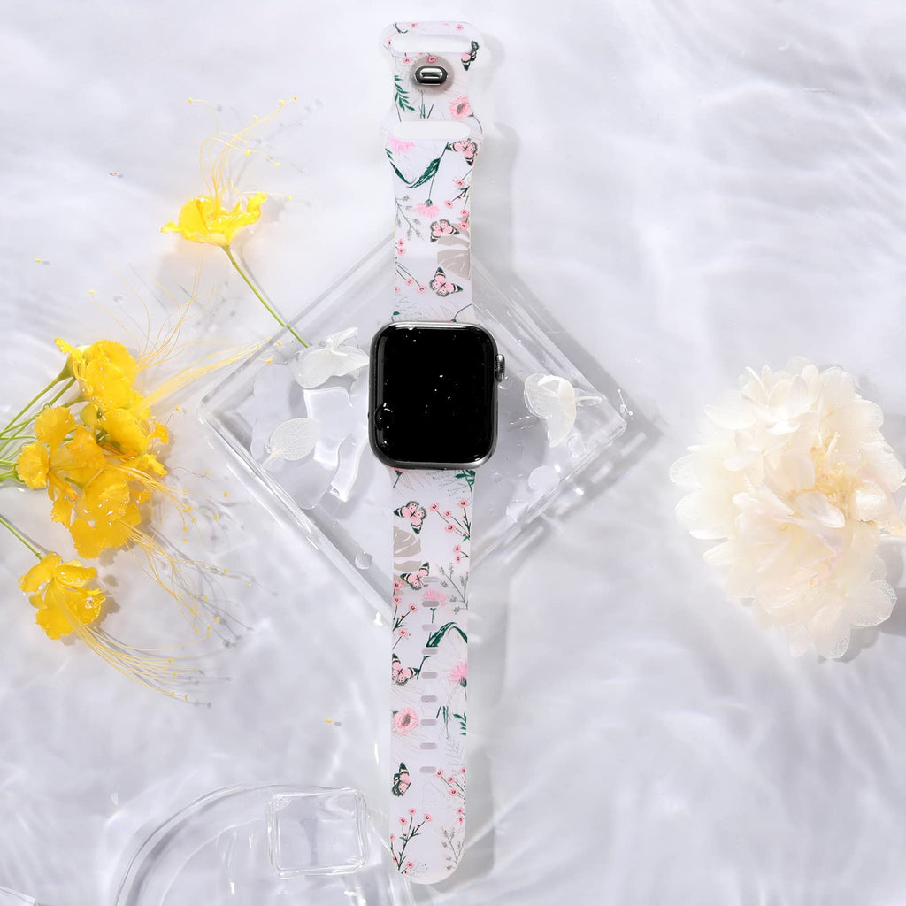 Apple Watch用 レディース ブレスレット フローラルプリント