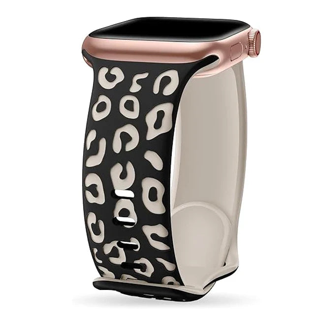 Apple Watch用レオパードブレスレット ベージュブラック