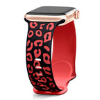 Apple Watch用レオパードブレスレット レッド