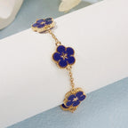 Bracelet avec Fleurs pour Femme bleu