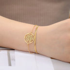 Bracelet avec Pendentif Cube de Métatron or