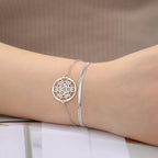 Bracelet avec Pendentif Cube de Métatron argent