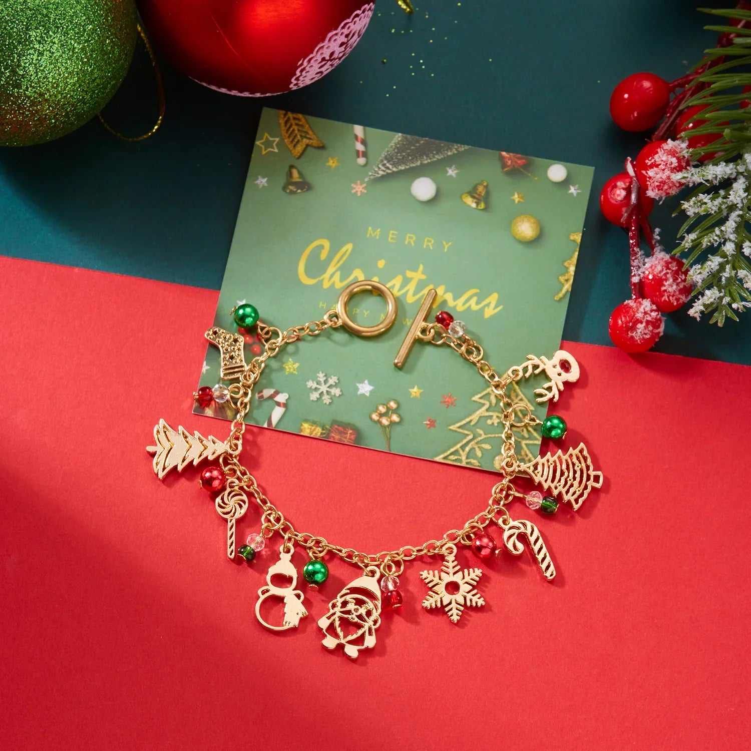 Bracelet avec Pendentifs de Noël