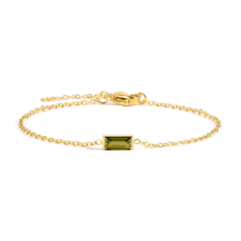 Bracelet avec Pierre de Naissance Colorée