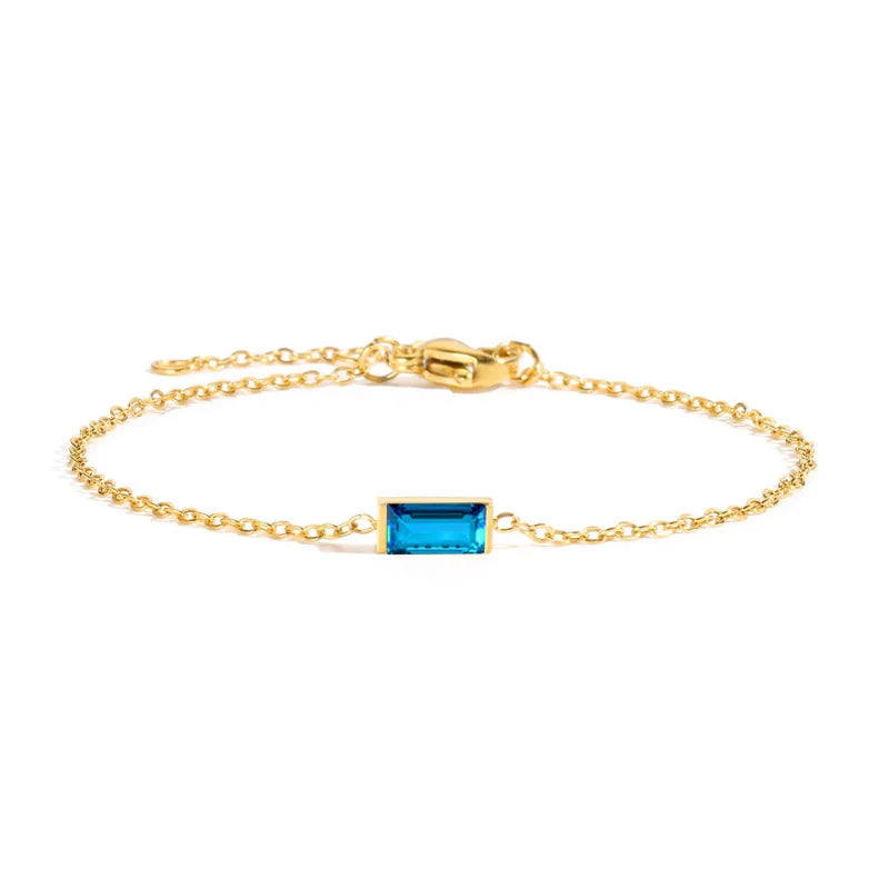 Bracelet avec Pierre de Naissance Colorée
