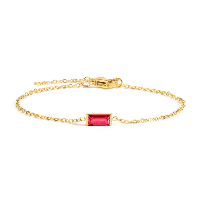 Bracelet avec Pierre de Naissance Colorée