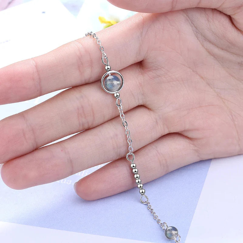 Bracelet avec Zircon Pierre de Lune