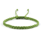 Bracelet Brésilien Fin et Ajustable vert