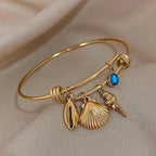 Bracelet de Charme Coquillages or