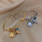 Bracelet de Charme Coquillages argent