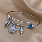 Bracelet de Charme Coquillages argent