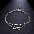 レディース向けカスタマイズ可能なシルバーアンクレット