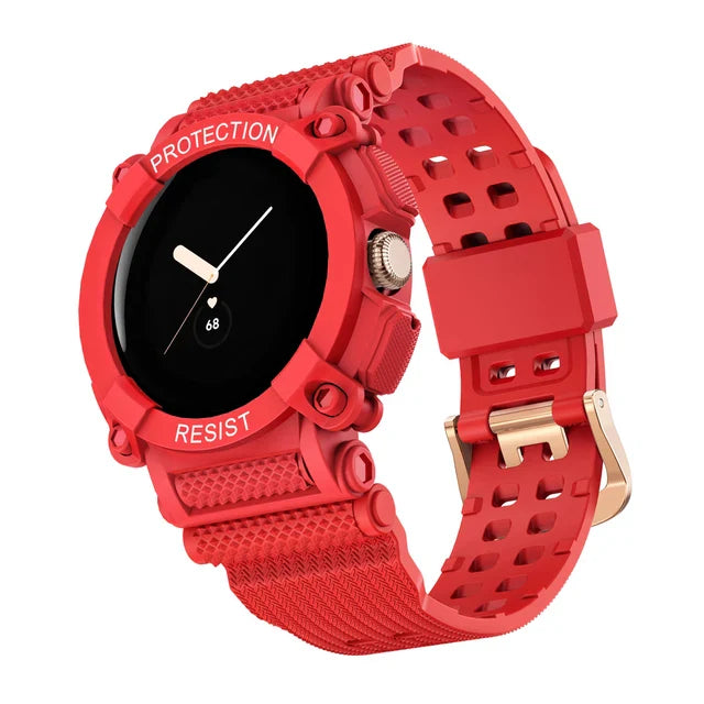 Google Pixel Watch 1 & 2用ソリッドプロテクションバンド レッド