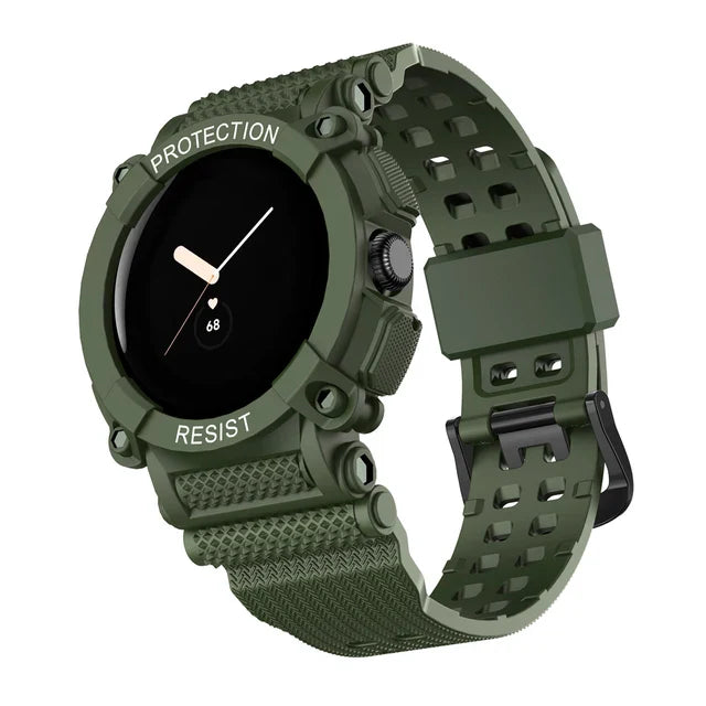 Google Pixel Watch 1 & 2用ソリッドプロテクションバンド アーミーグリーン