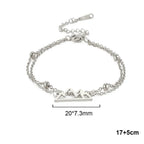 ダブルブレスレット 山モチーフのペンダント付き