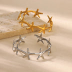 Bracelet Elégant Coquillages Etoile de Mer et Coquilles Saint-Jacques étoile de mer argent