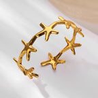 Bracelet Elégant Coquillages Etoile de Mer et Coquilles Saint-Jacques étoile de mer or