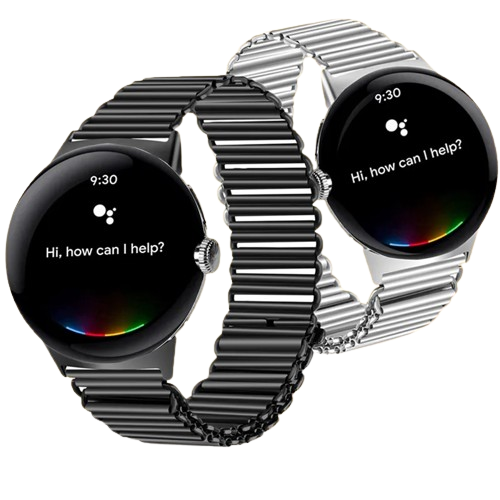 Google Pixel Watch 1 & 2対応 スマートウォッチ用強化スチールブレスレット