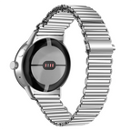 Google Pixel Watch 1 & 2対応 スマートウォッチ用強化スチールブレスレット シルバーグレー 