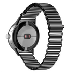 Google Pixel Watch 1 & 2対応 スマートウォッチ用強化スチールブレスレット ブラック