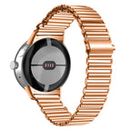 Google Pixel Watch 1 & 2対応 スマートウォッチ用強化スチールブレスレット ローズゴールド