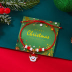 Bracelet en Corde avec Pendentif de Noël renne rouge