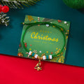 Bracelet en Corde avec Pendentif de Noël sapin vert