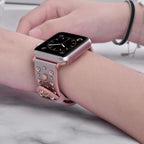 Apple Watch用 スタッズ付きレザーブレスレット 