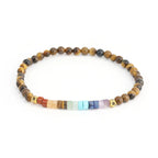 Bracelet en Pierres Naturelles 7 Chakras Oeil de tigre