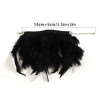黒のふんわりしたローズフェザーブレスレット