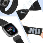 Fitibit Versa 3、Versa 4、Sense 2用ファブリックウォッチブレスレット 