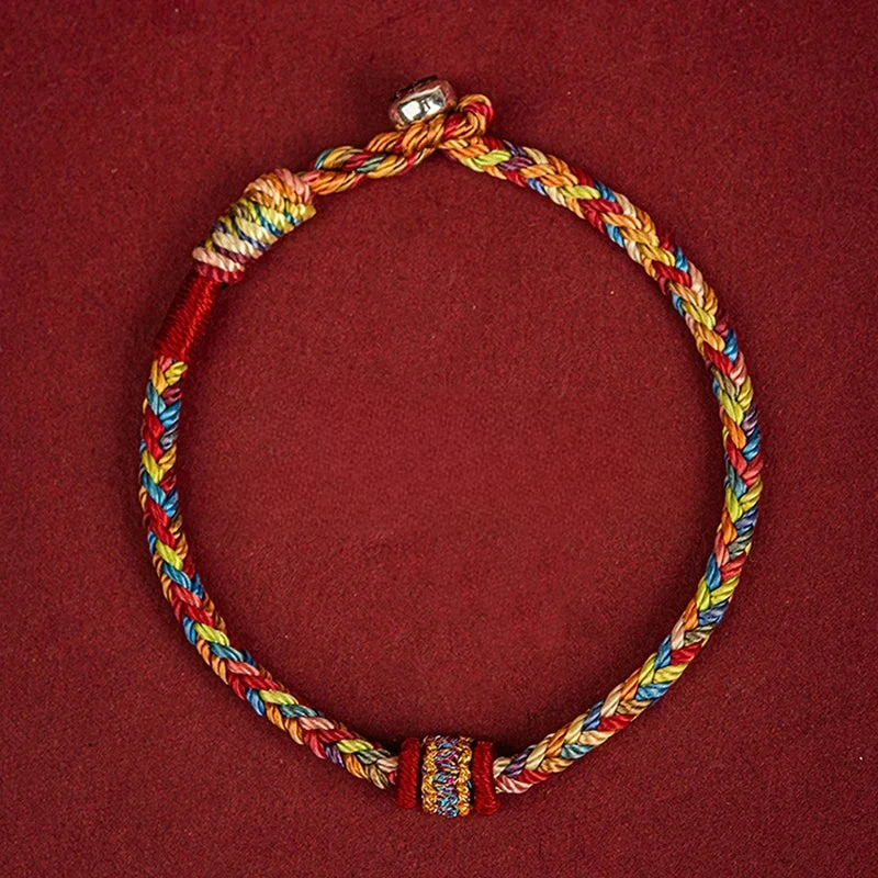 チベット仏教のマルチカラーグルメットブレスレット