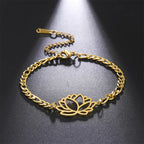 Bracelet Fleur de Lotus Femme or