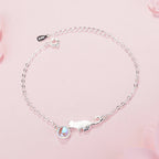 Bracelet Gourmette Chat Qui Joue argent