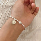 Bracelet Gourmette de Style Rétro avec Perle