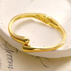 Fin Bracelet Gourmette Goutte d'Eau or