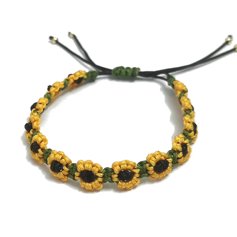 ひまわりの花のグルメットブレスレット