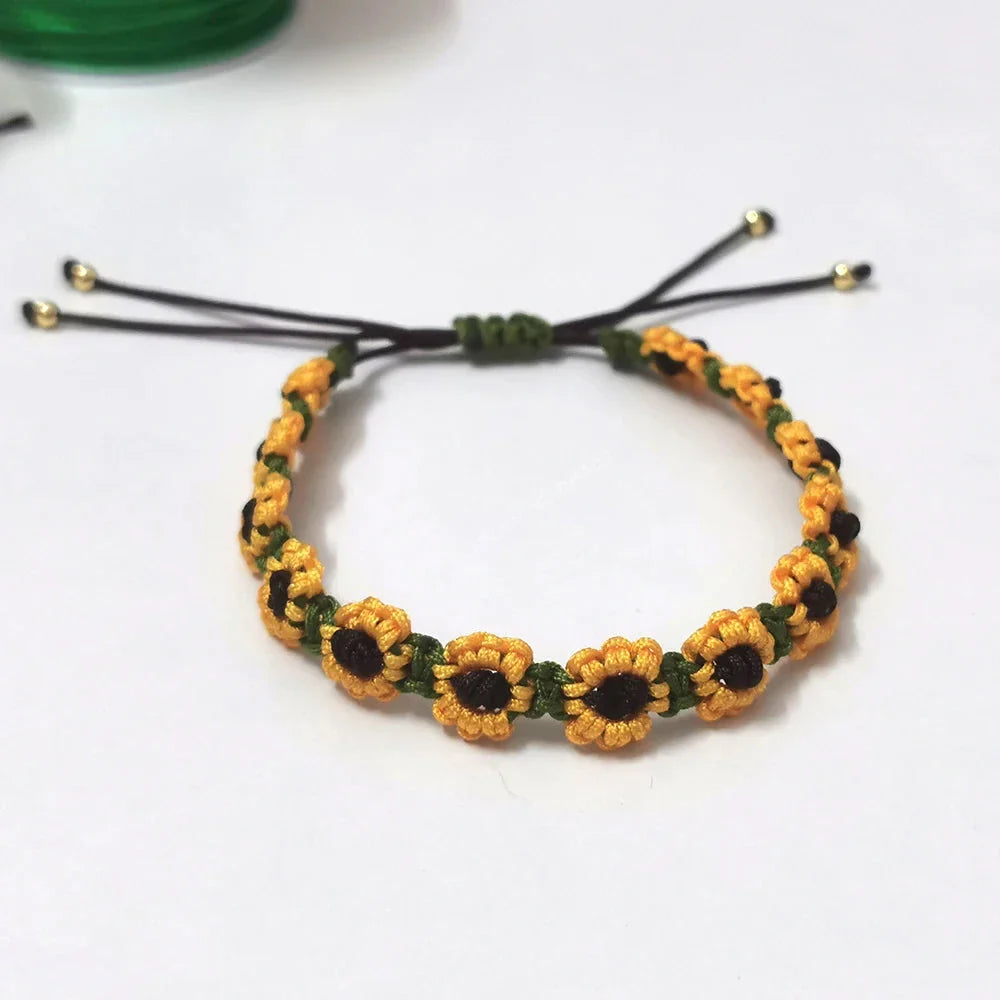 ひまわりの花のグルメットブレスレット