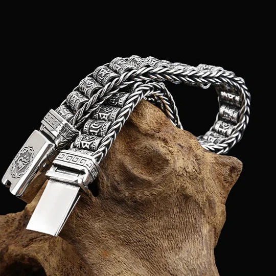 Bracelet Gourmette Homme Bouddhiste Tibétain