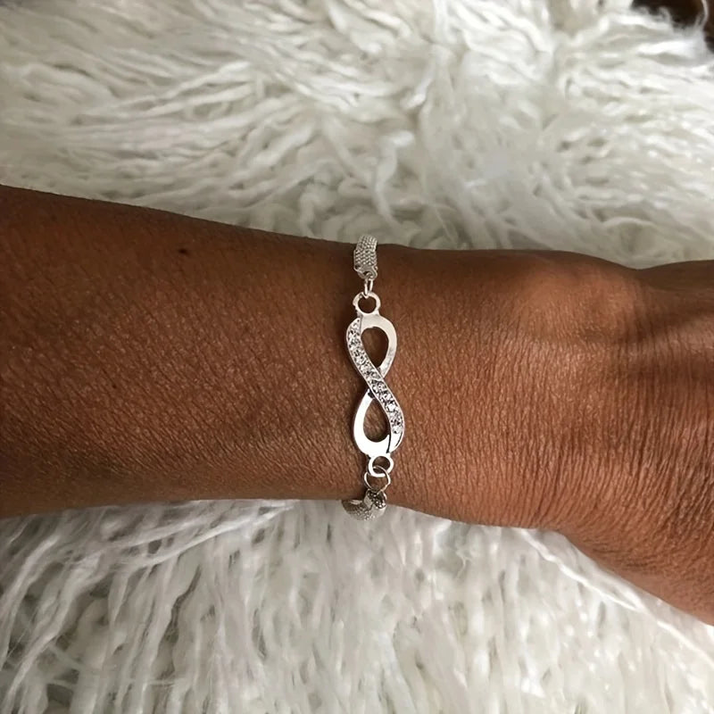 インフィニティ ジルコン ブレスレット 