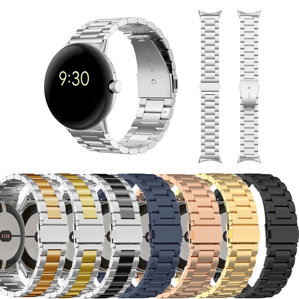 焼入れスチール製スマートウォッチ用ウォッチバンド Google Pixel Watch 1 & 2
